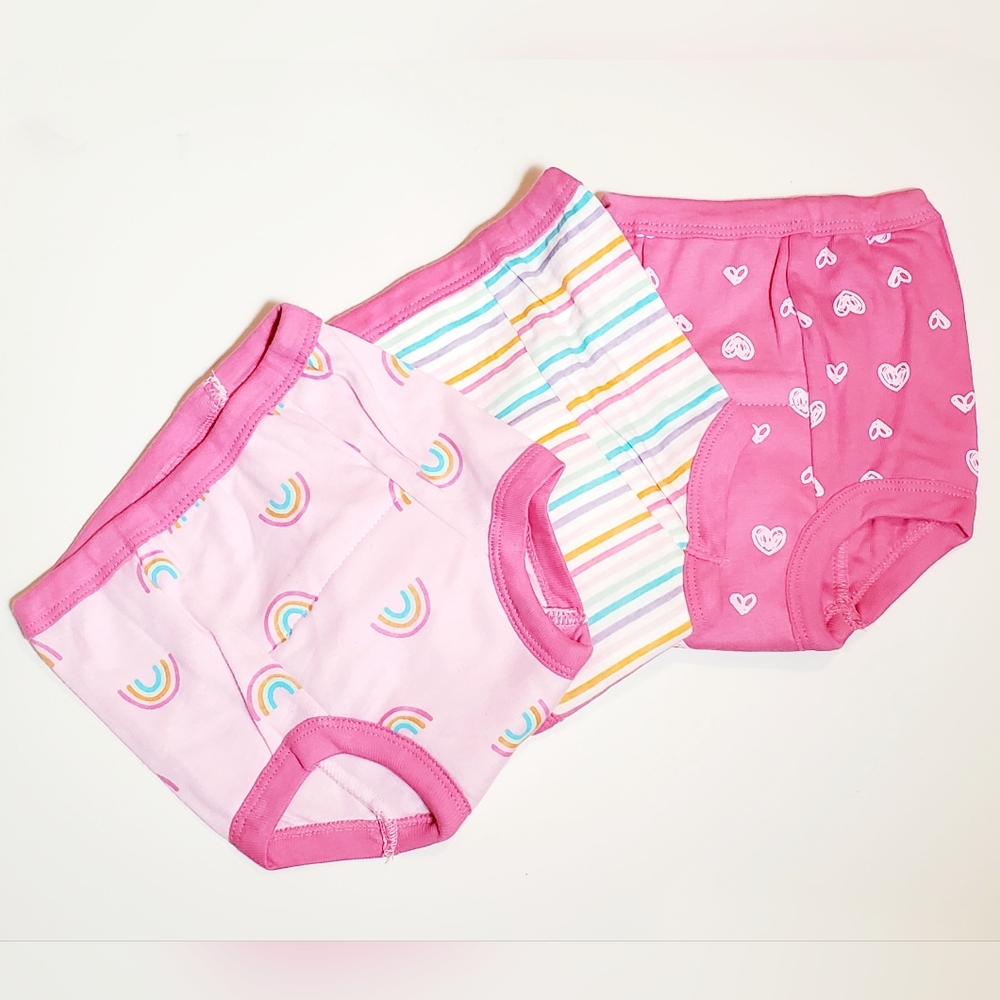 Gerber 3 Pack Toddler Girl's Training Pants Size 2T